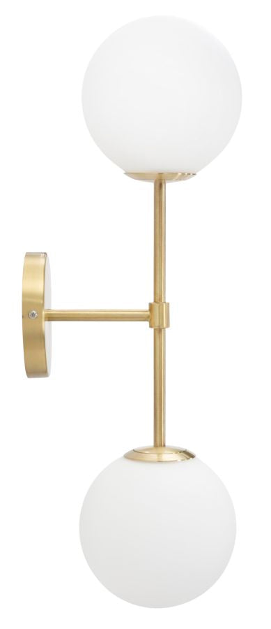 Wandleuchte Glamy Doppia Gold Weiß 55 cm – Wandlampe