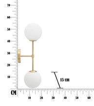 Wandleuchte Glamy Doppia Gold Weiß 55 cm – Wandlampe