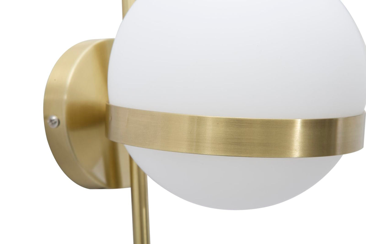 Wandleuchte Glamy Circle Gold Weiß 40 cm – Wandlampe