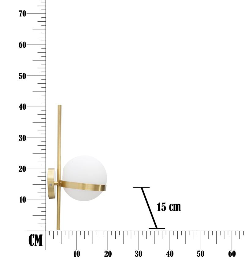 Wandleuchte Glamy Circle Gold Weiß 40 cm – Wandlampe