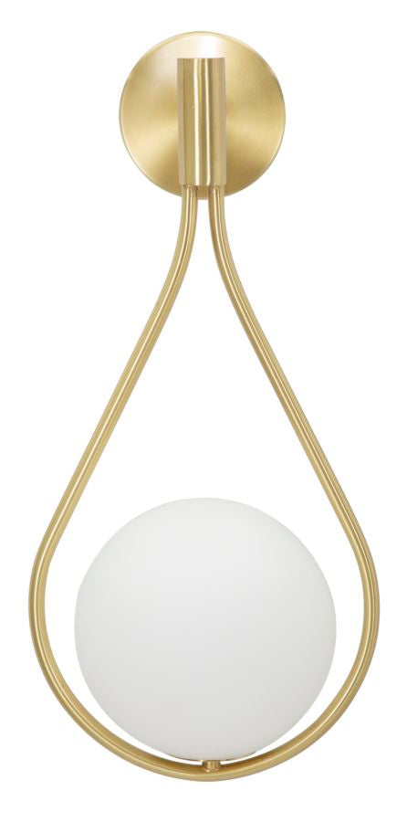 Wandleuchte Glamy Drop Gold Weiß 52 cm – Wandlampe
