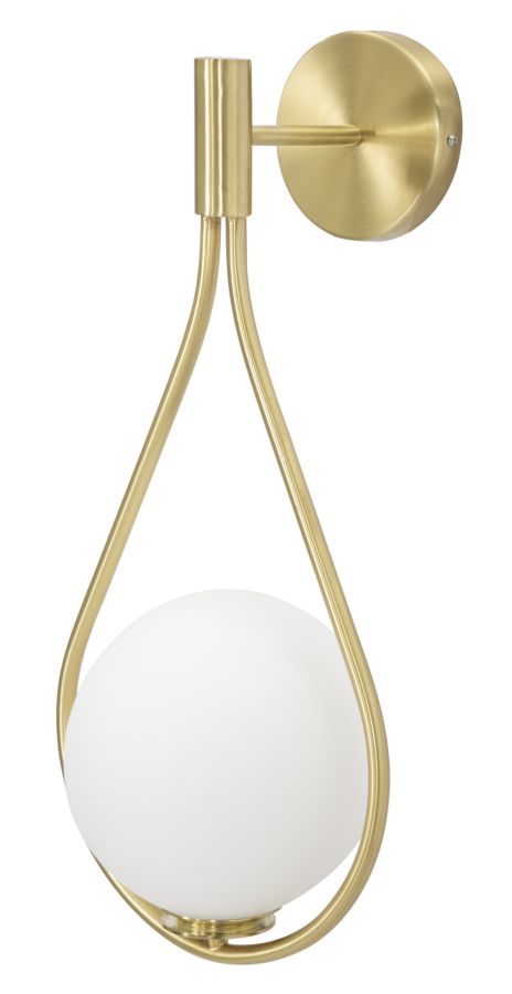 Wandleuchte Glamy Drop Gold Weiß 52 cm – Wandlampe