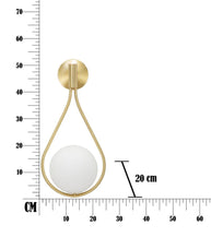 Wandleuchte Glamy Drop Gold Weiß 52 cm – Wandlampe