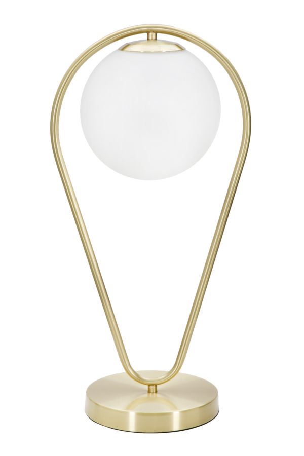 Tischlampe Drop Gold Weiß 50 cm – Tischleuchte
