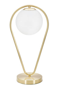 Tischlampe Drop Gold Weiß 50 cm – Tischleuchte