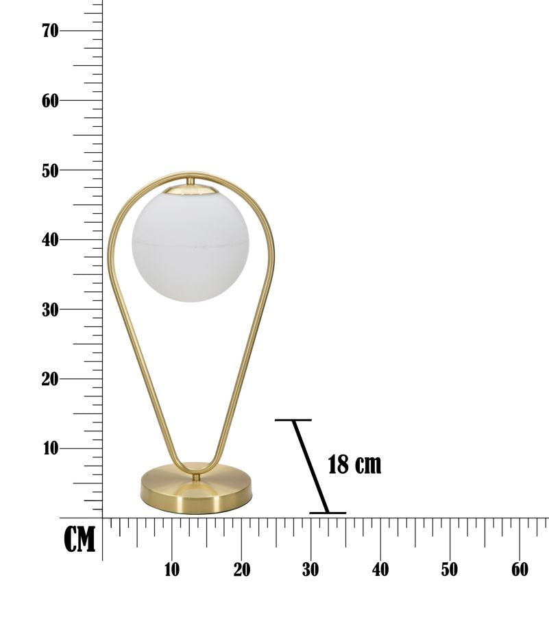 Tischlampe Drop Gold Weiß 50 cm – Tischleuchte