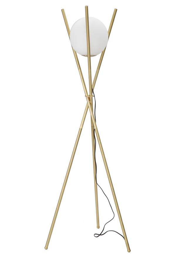 Stehlampe Glamy Gold Weiß 155 cm – Stehleuchte