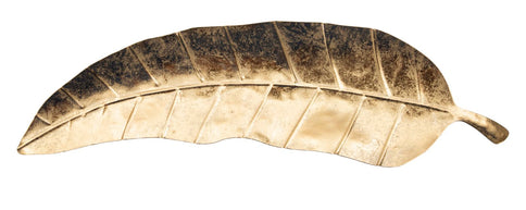 Dekotablett Long Blatt Gold 11 cm – Dekotablett