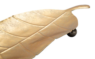 Dekotablett Long Blatt Gold 11 cm – Dekotablett