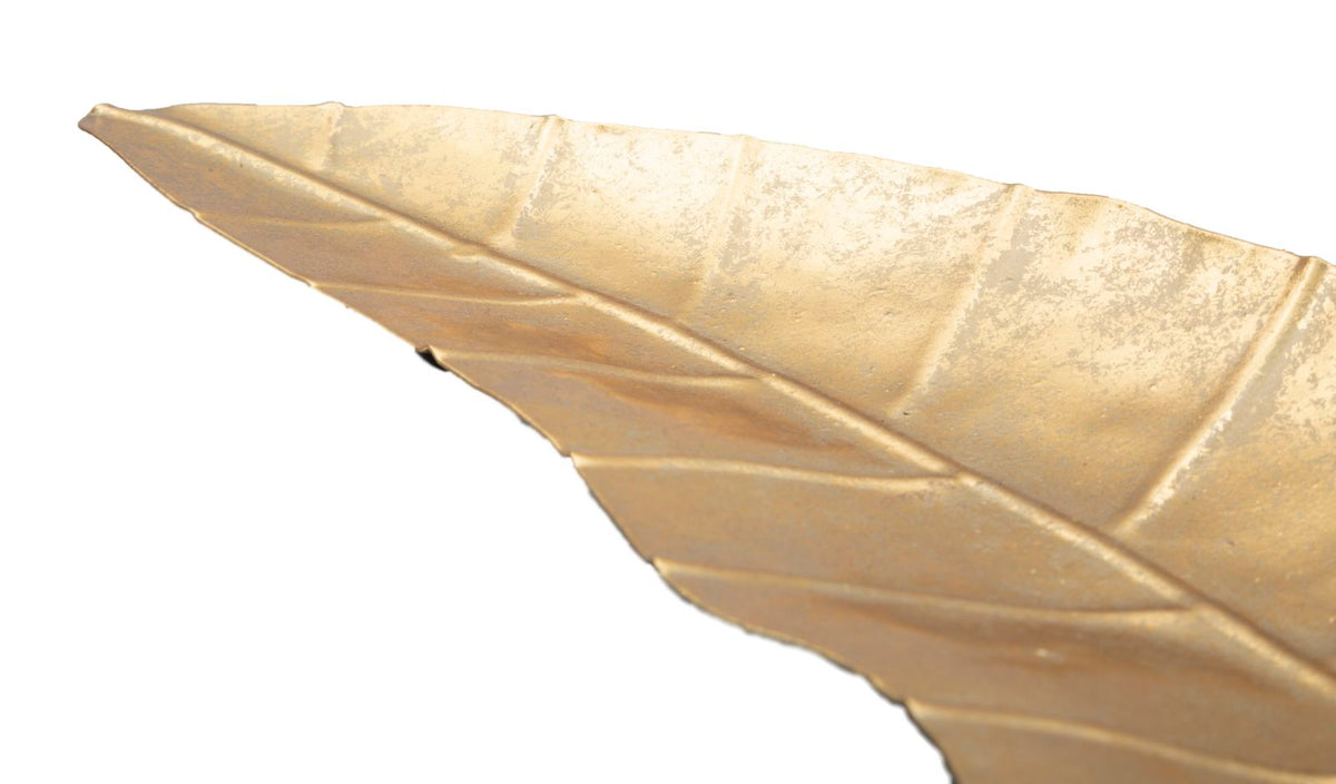 Dekotablett Long Blatt Gold 11 cm – Dekotablett