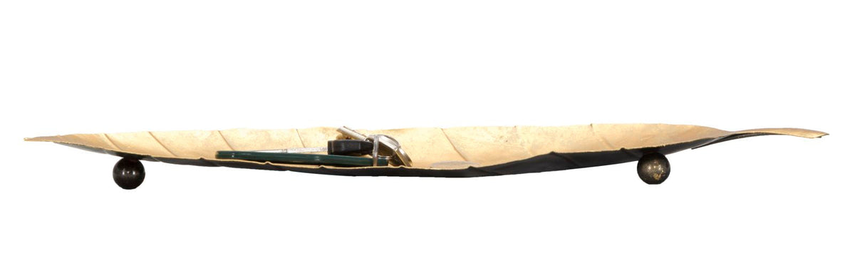 Dekotablett Long Blatt Gold 11 cm – Dekotablett