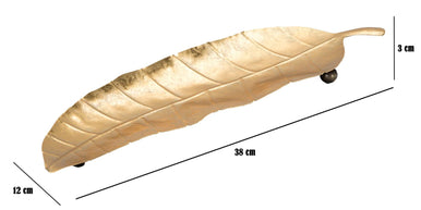 Dekotablett Long Blatt Gold 11 cm – Dekotablett