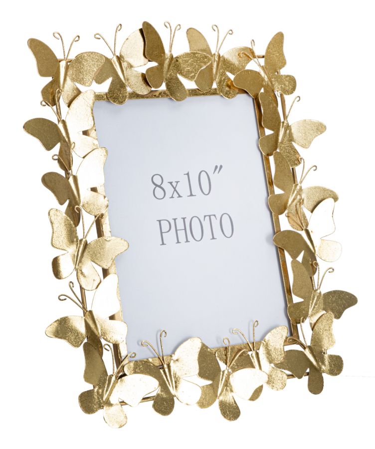 Bilderrahmen Schmetterling Gold Metall Groß – Fotorahmen Deko