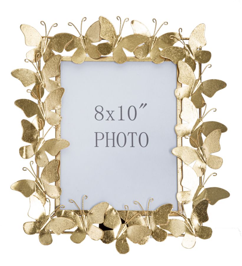 Bilderrahmen Schmetterling Gold Metall Groß – Fotorahmen Deko