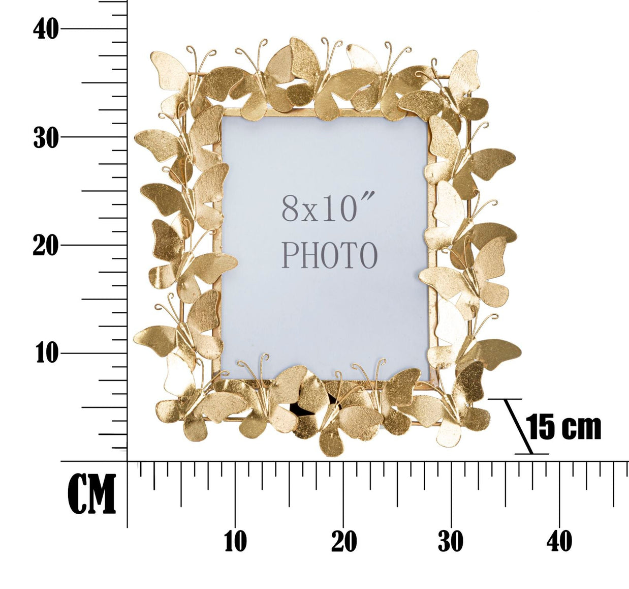 Bilderrahmen Schmetterling Gold Metall Groß – Fotorahmen Deko