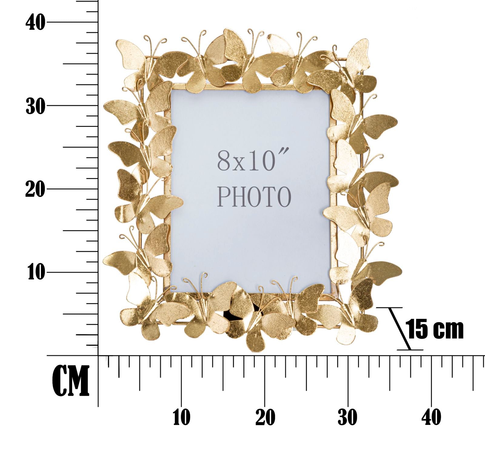 Bilderrahmen Schmetterling Gold Metall Groß – Fotorahmen Deko