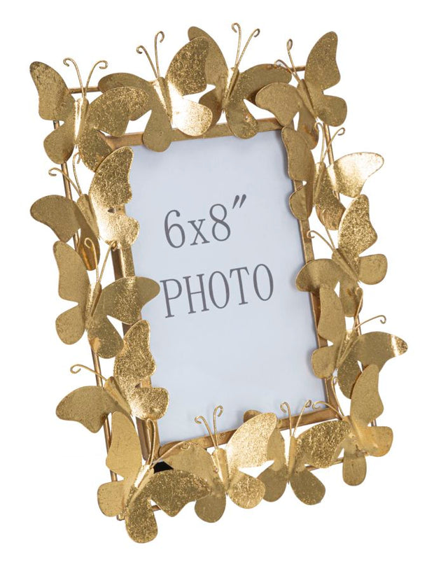 Bilderrahmen Schmetterling Gold Metall Klein – Fotorahmen Deko
