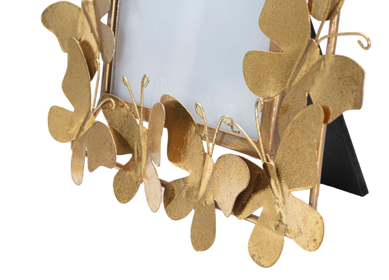 Bilderrahmen Schmetterling Gold Metall Klein – Fotorahmen Deko