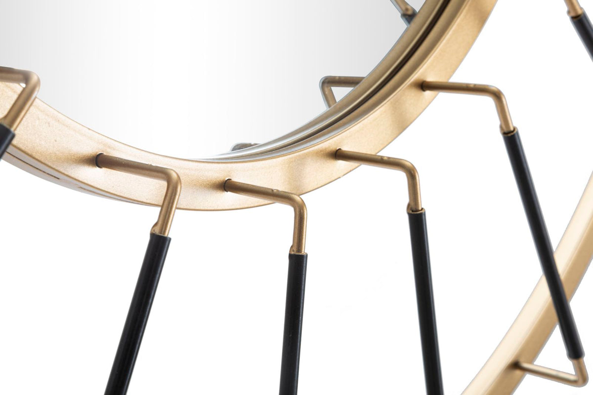 Spiegel Rund Gold Schwarz 81 cm
