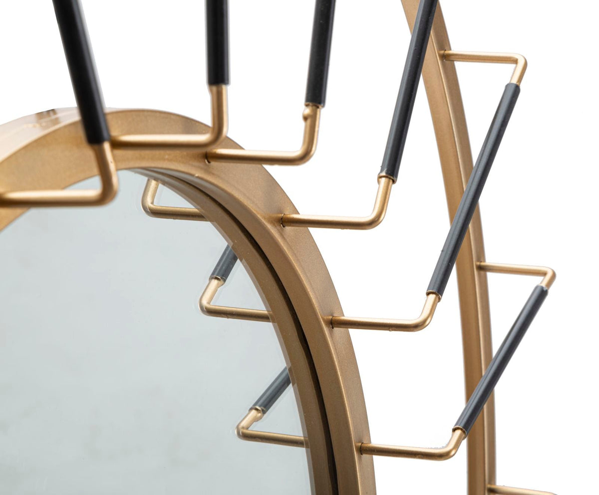 Spiegel Rund Gold Schwarz 81 cm