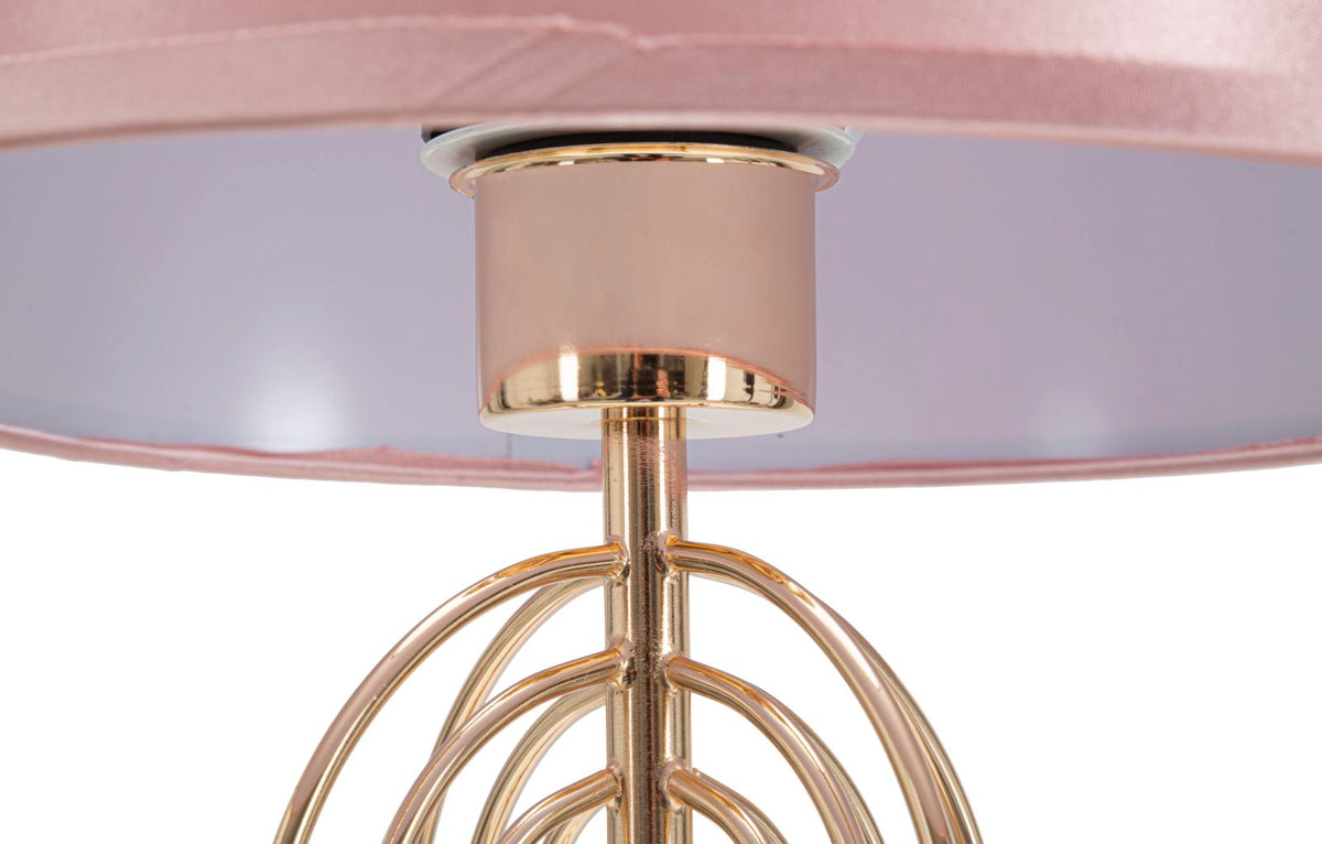 Tischlampe Krista Gold Rosa 55 cm – Tischleuchte