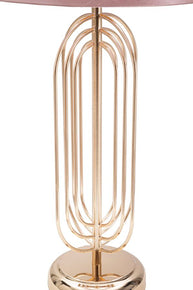 Tischlampe Krista Gold Rosa 55 cm – Tischleuchte