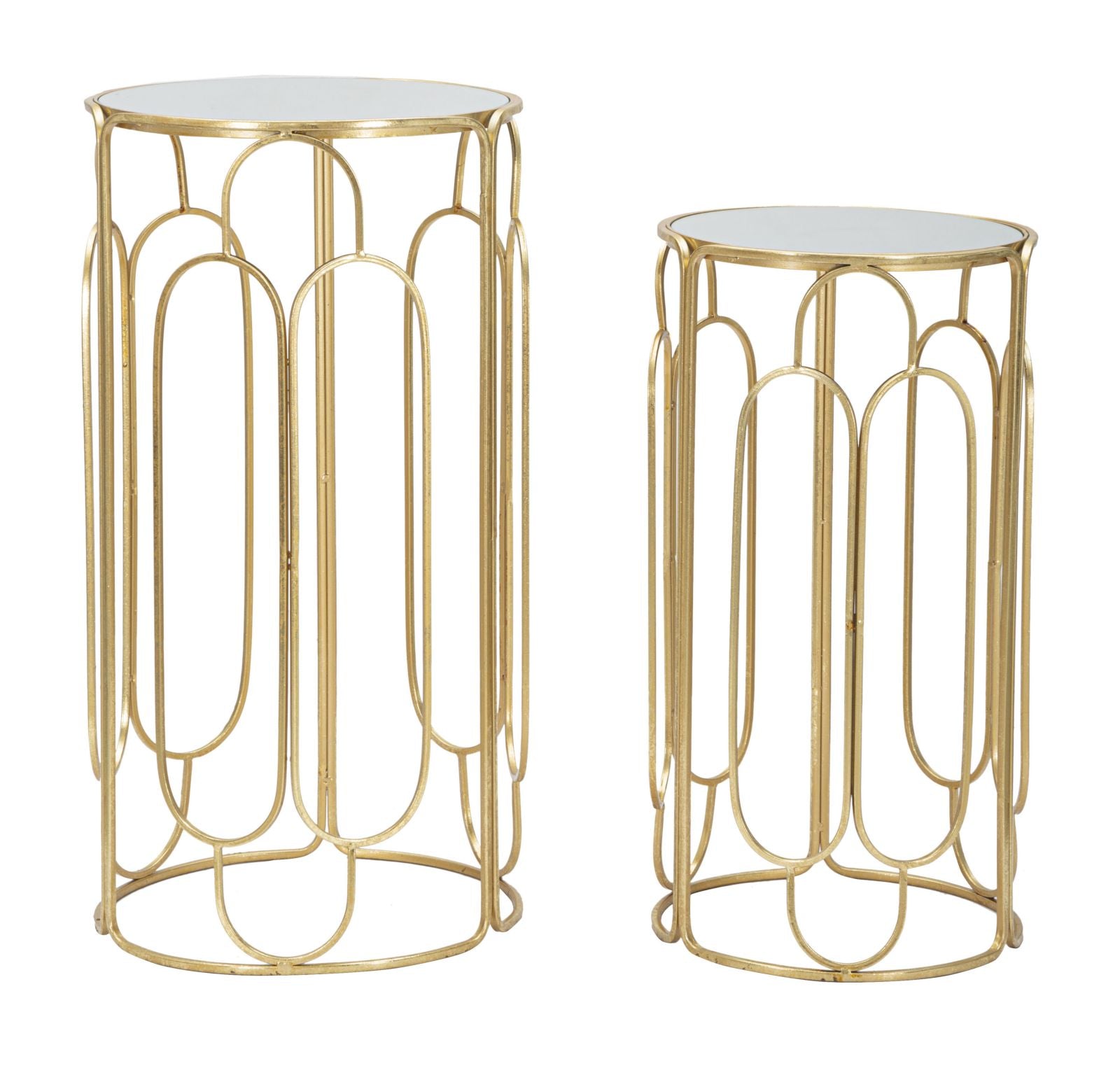 Blumenständer Geometrisch Gold Silber 70 cm – Pflanzenständer