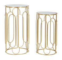 Blumenständer Geometrisch Gold Silber 70 cm – Pflanzenständer