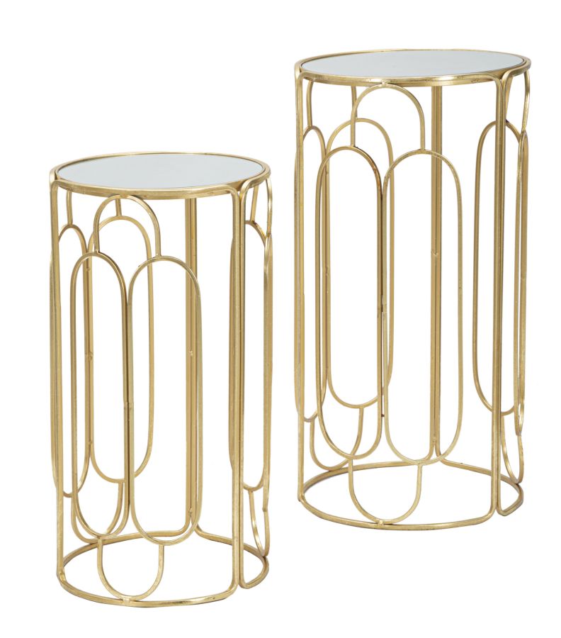 Blumenständer Geometrisch Gold Silber 70 cm – Pflanzenständer