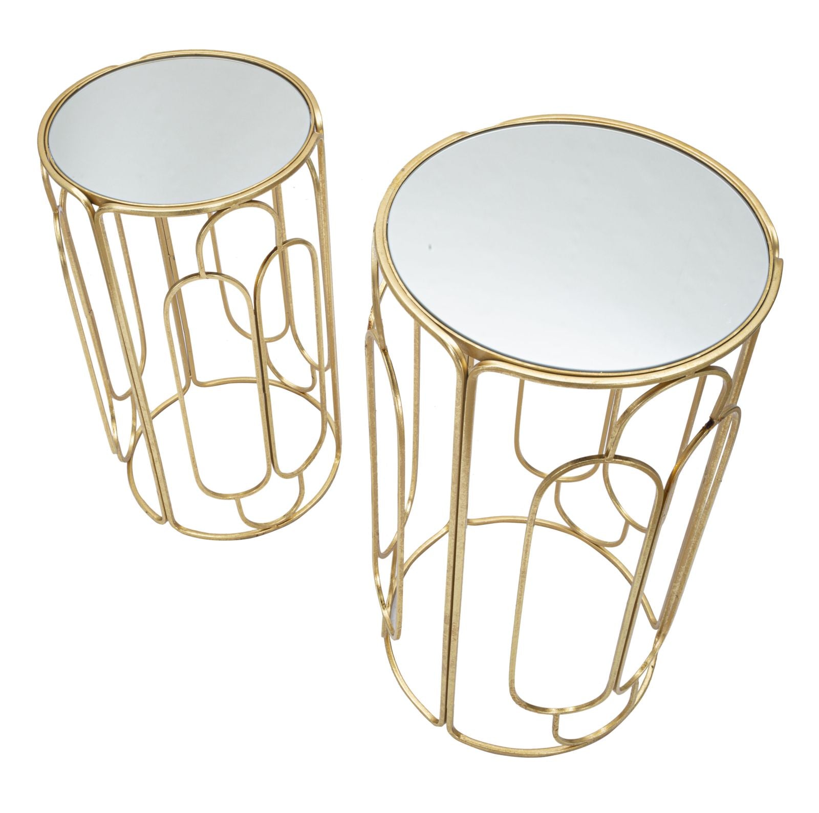 Blumenständer Geometrisch Gold Silber 70 cm – Pflanzenständer