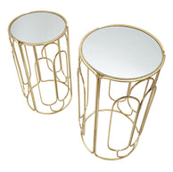 Blumenständer Geometrisch Gold Silber 70 cm – Pflanzenständer