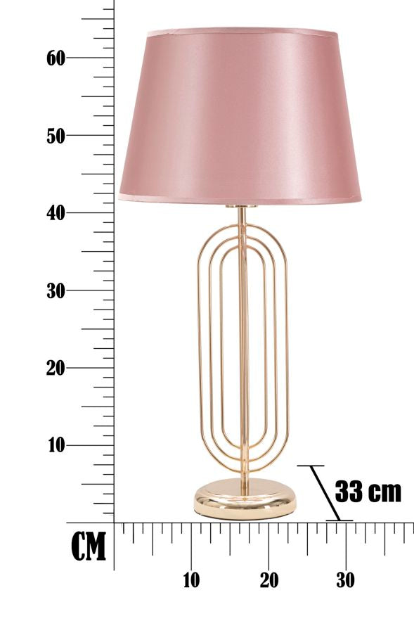 Tischlampe Krista Gold Rosa 64 cm – Tischleuchte