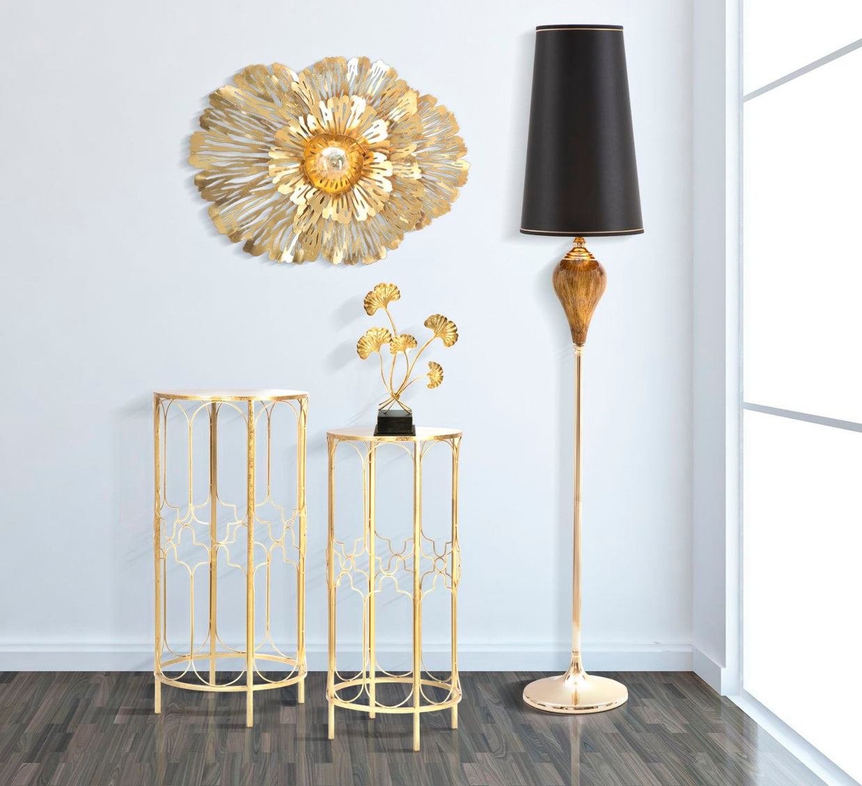 Wandleuchte Ibis Gold 42,5 cm – Wandlampe