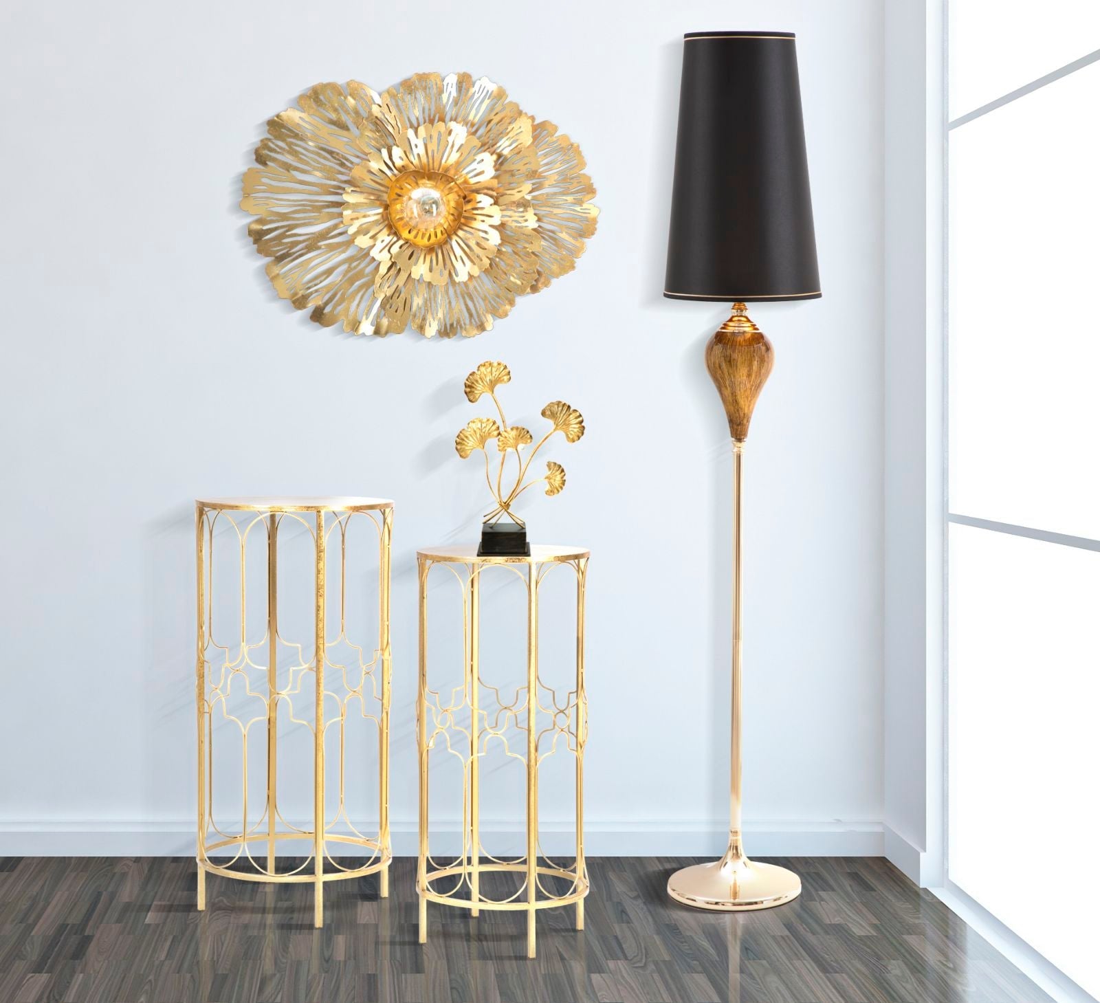 Wandleuchte Ibis Gold 42,5 cm – Wandlampe