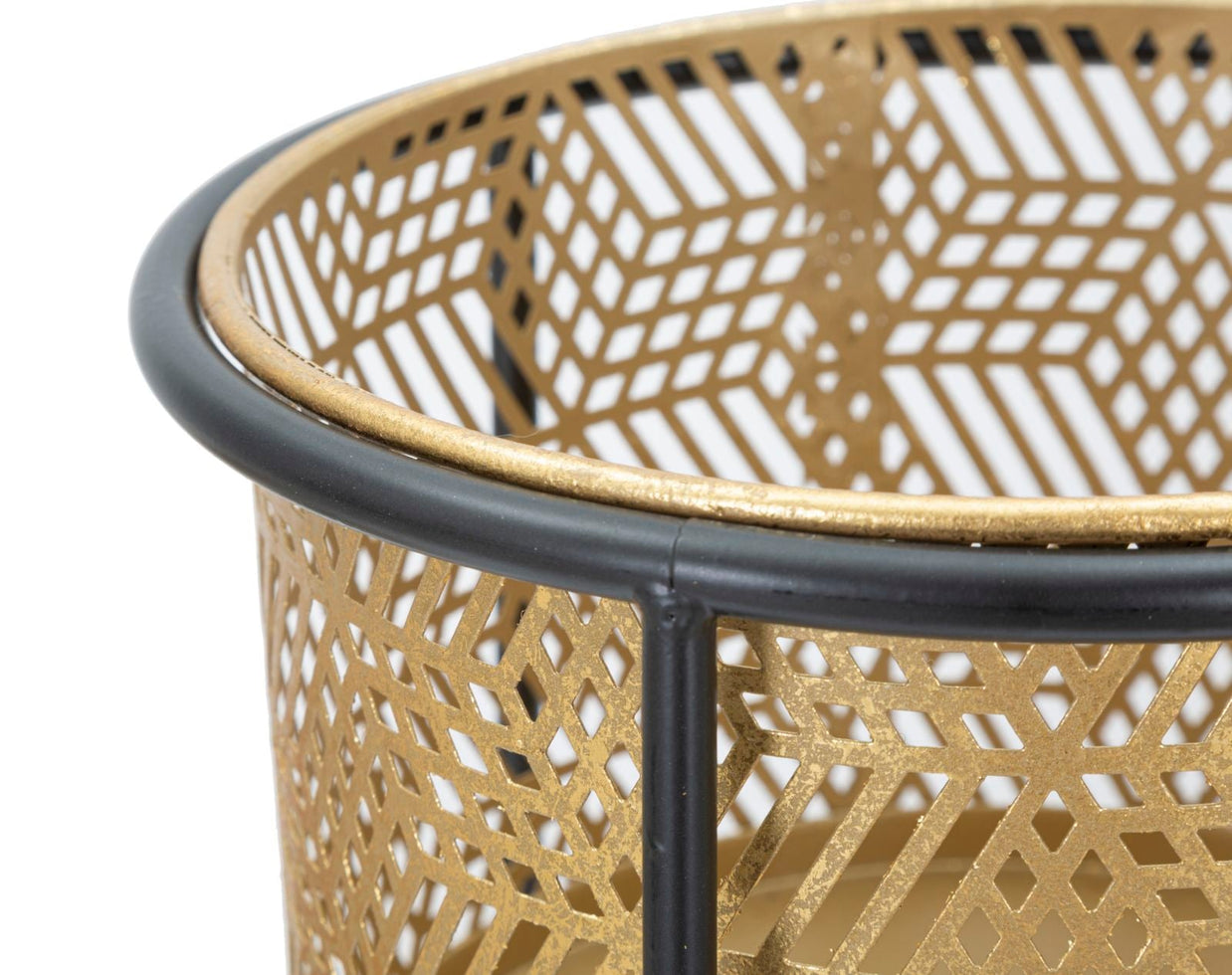 Blumenständer 2er Set Gold Schwarz 76 cm – Pflanzenständer