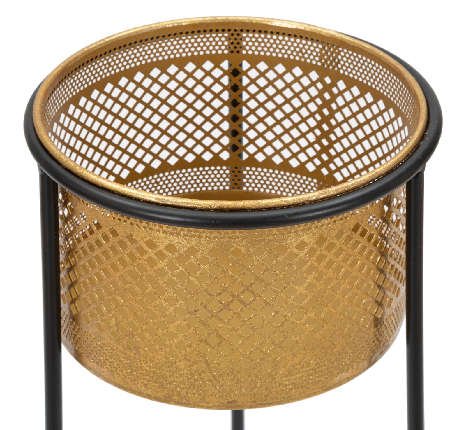 Blumenständer Simply Gold Schwarz – Pflanzenständer Deko