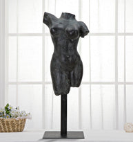 Griechische Statue Dekofigur Frau Schwarz – Büste Deko