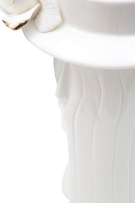 Blumenvase Frauengesicht Weiß Gold 23,5 cm – Dekovase