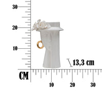 Blumenvase Frauengesicht Weiß Gold 23,5 cm – Dekovase