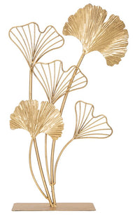 Dekofigur Blätter Gold 44,5 cm – Skulptur Deko