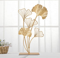 Dekofigur Blätter Gold 44,5 cm – Skulptur Deko