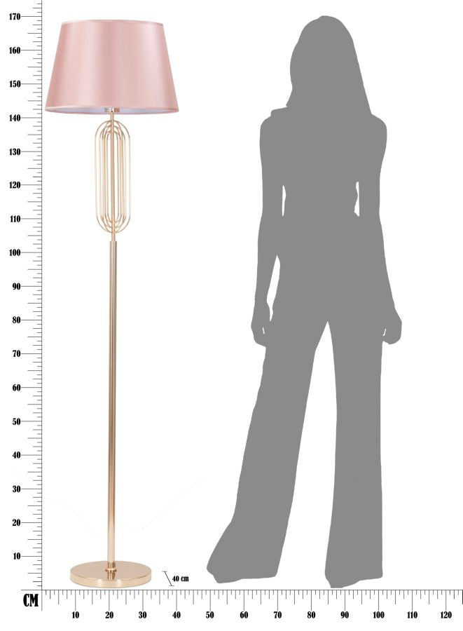 Stehlampe Ovy Gold Rosa 168,5 cm – Stehleuchte