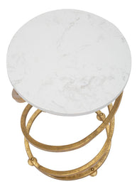 Beistelltisch Spirale Gold Marmor – Couchtisch Deko
