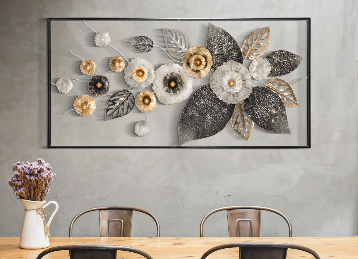 Wandpaneel Blumen Bunt 59 cm – Wanddeko