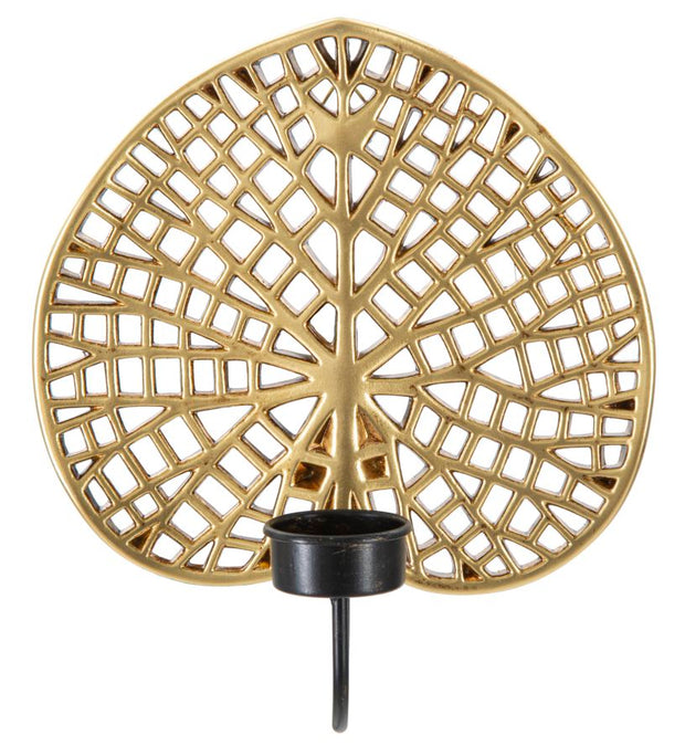 Wandkerzenhalter Lotus Gold Schwarz – Kerzenhalter Wand