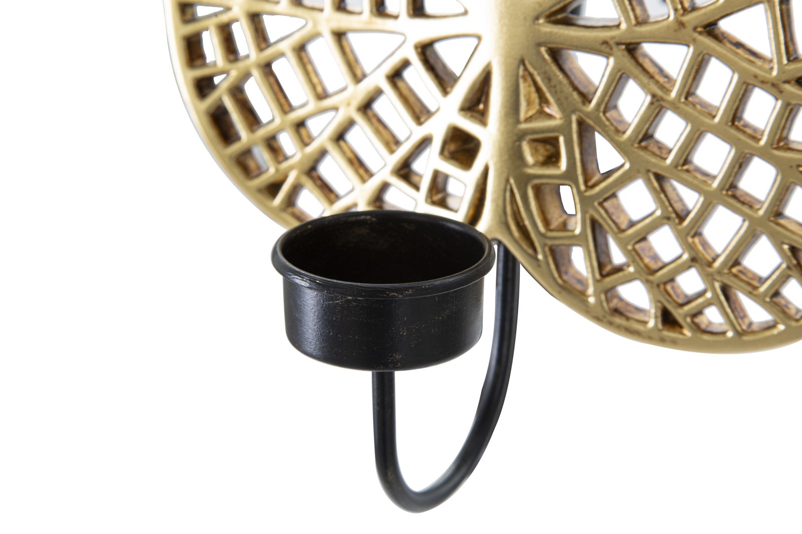 Wandkerzenhalter Lotus Gold Schwarz – Kerzenhalter Wand
