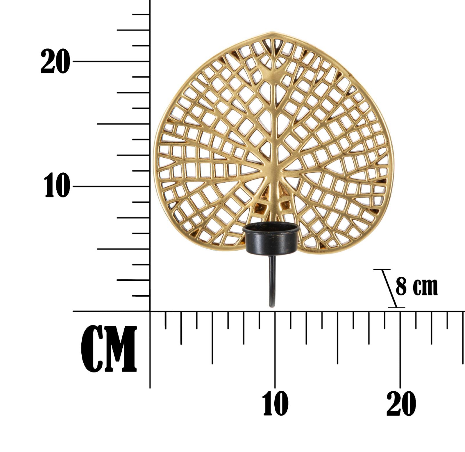 Wandkerzenhalter Lotus Gold Schwarz – Kerzenhalter Wand