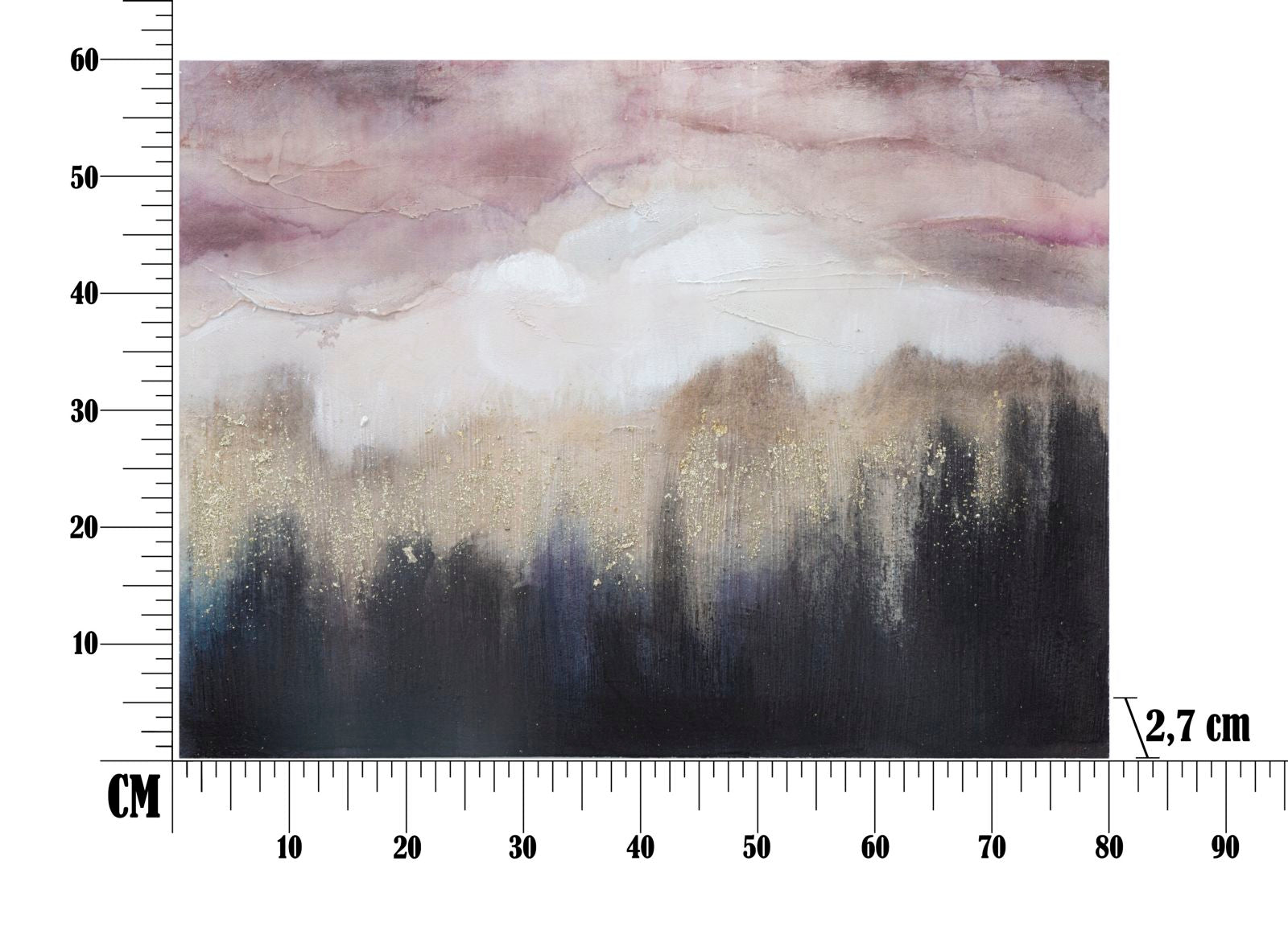 Wandbild Impression Rosa 60 cm – Leinwandbild Deko