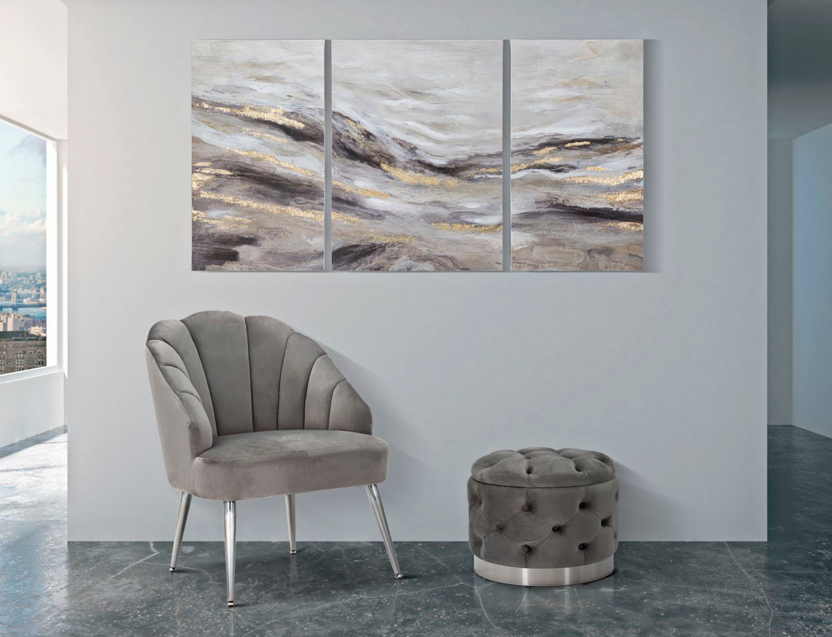 Wandbild Monty Linien 80 cm – Leinwandbild Deko