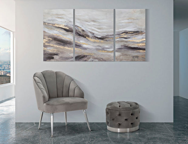 Wandbild Monty Linien 80 cm – Leinwandbild Deko